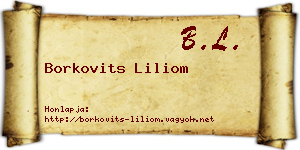 Borkovits Liliom névjegykártya